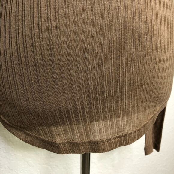 Marc by Marc Jacobs brown ribbed knit silk blend turtleneck top size Small - Picture 4 of 13